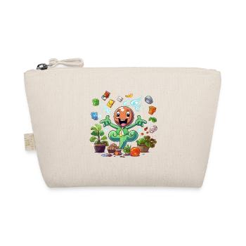 Cheerful plant superhero - Organic Pouch - nature - Front