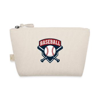 Baseball Emblem Schild mit Ball - Bio-Täschchen - Natur - Vorne