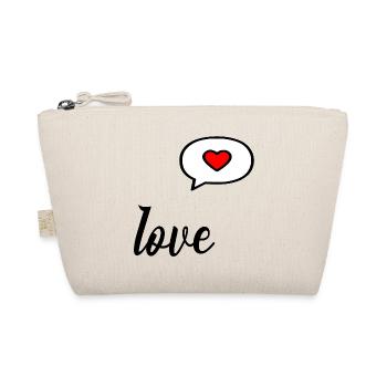 Valentine's Day Love Heart - Organic Pouch - nature - Front