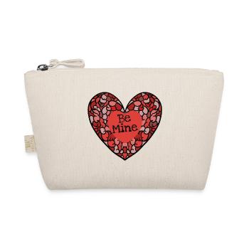 Be Mine Intricate Heart Mosaic - Organic Pouch - nature - Front