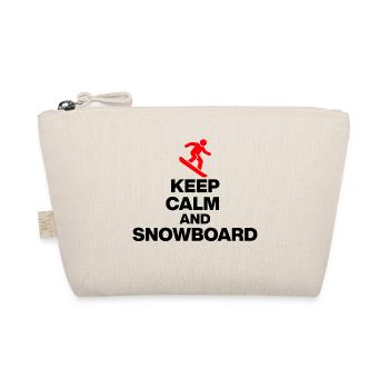 KEEP CALM AND SNOWBOARD! FUN ON THE SLOPES & HUT FUN - Organic Pouch - nature - Front