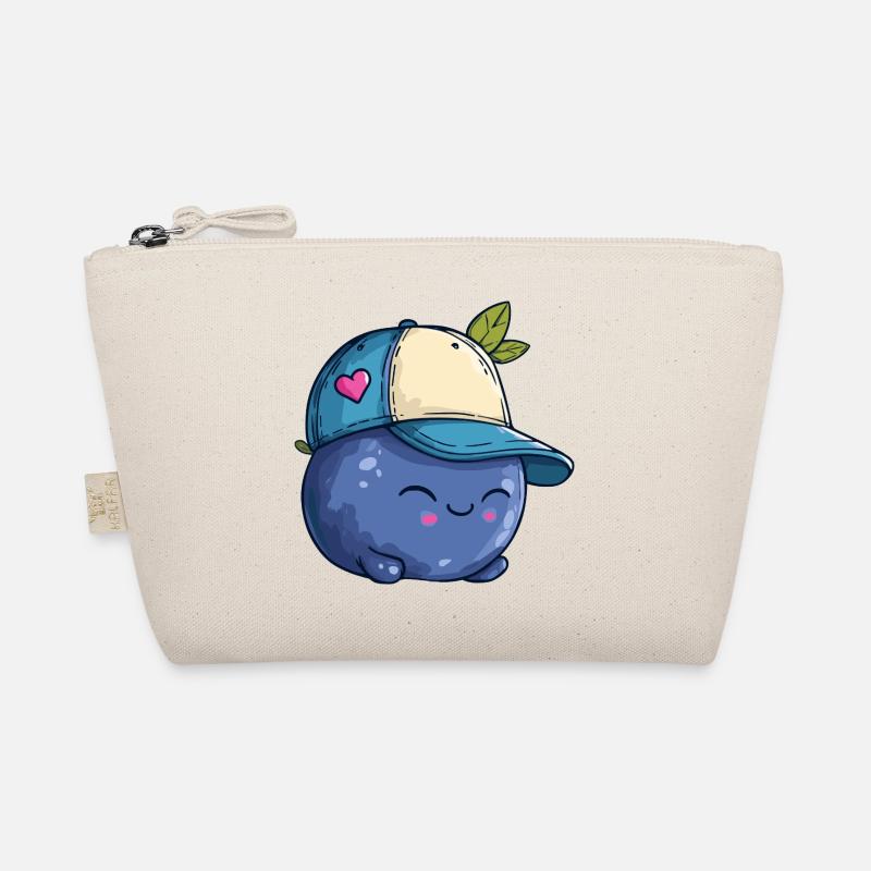 Kawaii Blaubeere mit Cap Bio-Täschchen