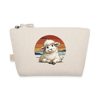 Agneau dans un ciel rayé vintage - Trousse biologique - nature - Devant