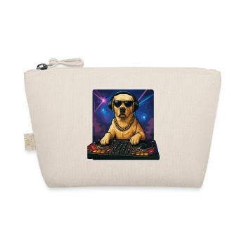 Cool Labrador DJ at turntables in nightclub - Organic Pouch - nature - Front