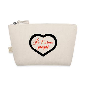 heart I love you grandpa - Organic Pouch - nature - Front