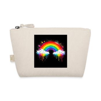 Regenbogenwolke Graffiti-Drop - Bio-Täschchen - Natur - Vorne