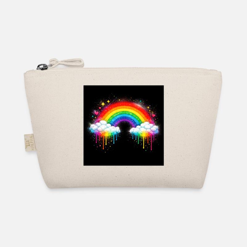 Rainbow Cloud Graffiti Drop - Organic Pouch - nature