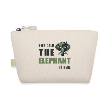 Stay calm, the elephant is here - Organic Pouch - nature - Front