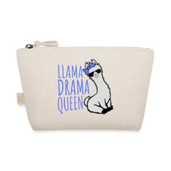 Llama Drama Queen Cool Sunglasses Sitting Funny - Organic Pouch - nature - Front
