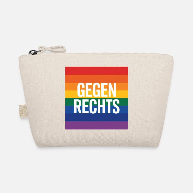 Gegen Rechts - Antifa Regenbogen Tee Bio-Täschchen