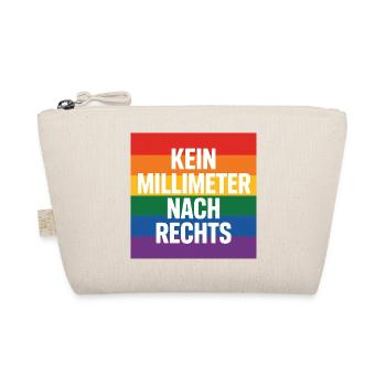 Kein Millimeter nach Rechts - Antifa Tee - Bio-Täschchen - Natur - Vorne