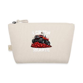  Valentines Day I Crush Hearts Goose Duck Monster - Organic Pouch - nature - Front