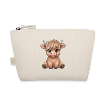 Baby cow with pony hair - Organic Pouch - nature - Front
