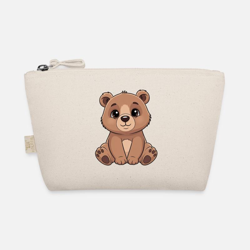 Dessin animé de l’ours câlin - Mignon brun Trousse biologique