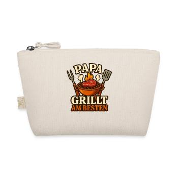 Papa Grillt Am Besten - Grillmeister Held am Grill - Bio-Täschchen - Natur - Vorne
