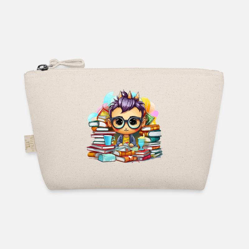 Lernheld Chibi mit Büchern Bio-Täschchen