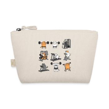 Leg Day with Cat Cat - Organic Pouch - nature - Front