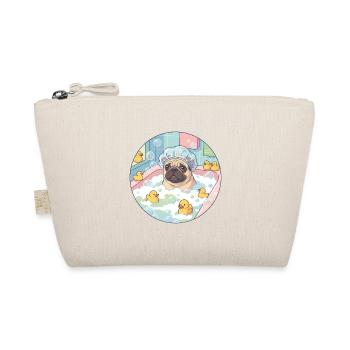 Pug Bathing Day - Organic Pouch - nature - Front