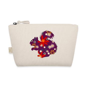 cute small animals, floral pattern - Organic Pouch - nature - Front