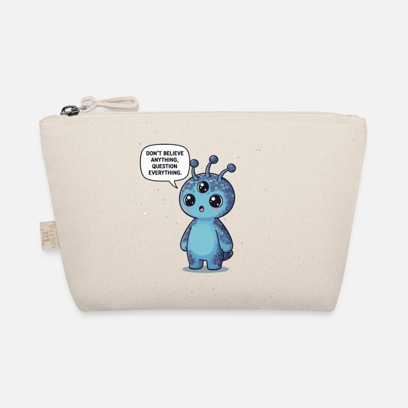 Niedlicher Alien: Statement - Alles hinterfragen Bio-Täschchen