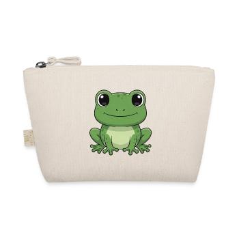 Dessin animé Grenouille Heureuse Vert - Trousse biologique - nature - Devant
