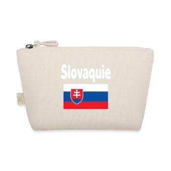 Slowakei, stilisierte Flagge und Wappen - Bio-Täschchen - Natur - Vorne