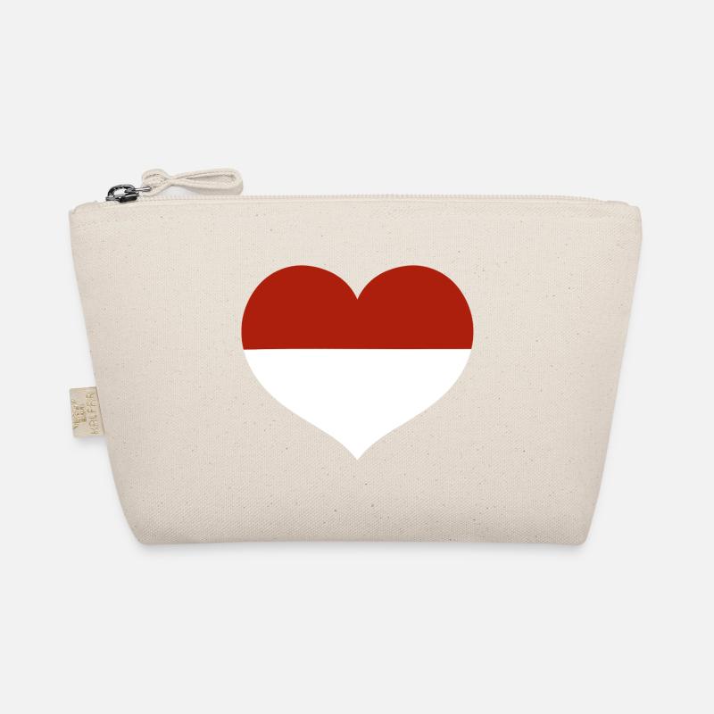 Cœur du drapeau de Monaco Trousse biologique