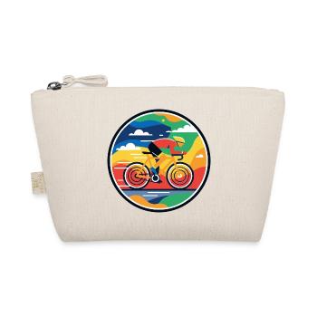 Color Explosive Road Cyclist Bicycle Speed Motif - Organic Pouch - nature - Front