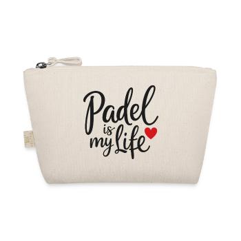 Padel is my life Sportler Statement Herz - Bio-Täschchen - Natur - Vorne