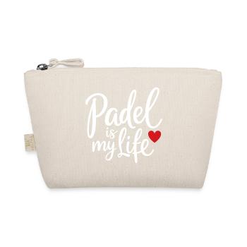 Padel is my life Sportler Statement Herz - Bio-Täschchen - Natur - Vorne