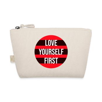 Love Yourself First Selbstliebe Selbstfürsorge - Bio-Täschchen - Natur - Vorne