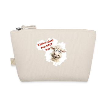 Funny sheep cartoon with red text - Organic Pouch - nature - Front