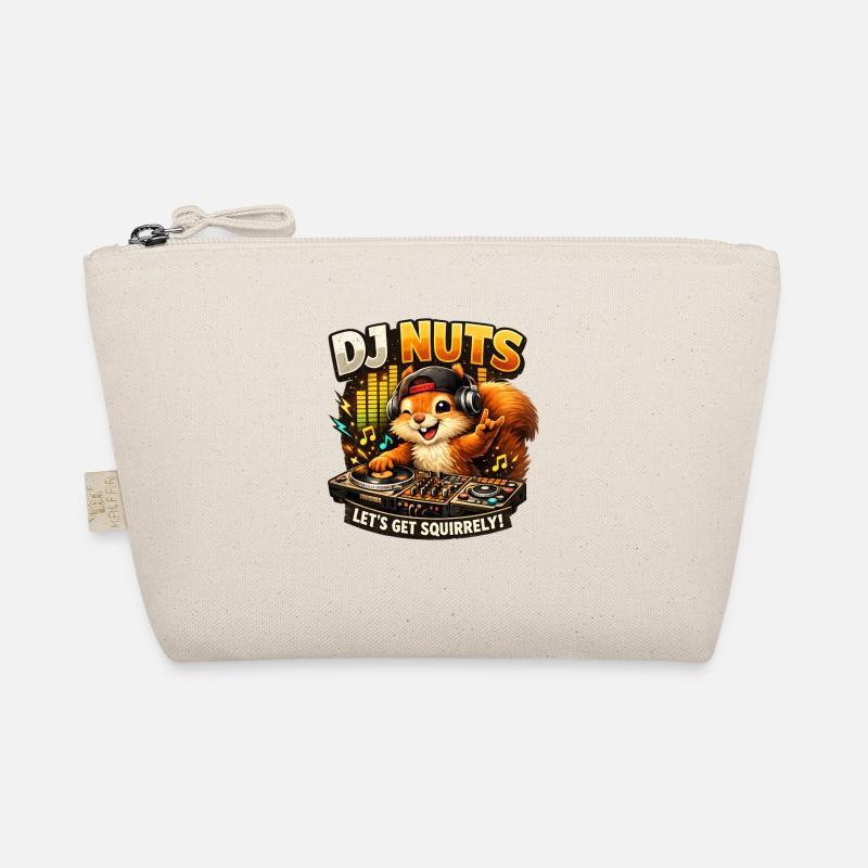 Eichhörnchen DJ Nuts süßes Squirrel lustig - Bio-Täschchen - Natur