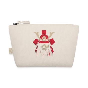 Crimson Samurai Skull - Organic Pouch - nature - Front