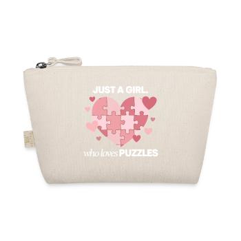 Just a girl, das Puzzles liebt - Bio-Täschchen - Natur - Vorne