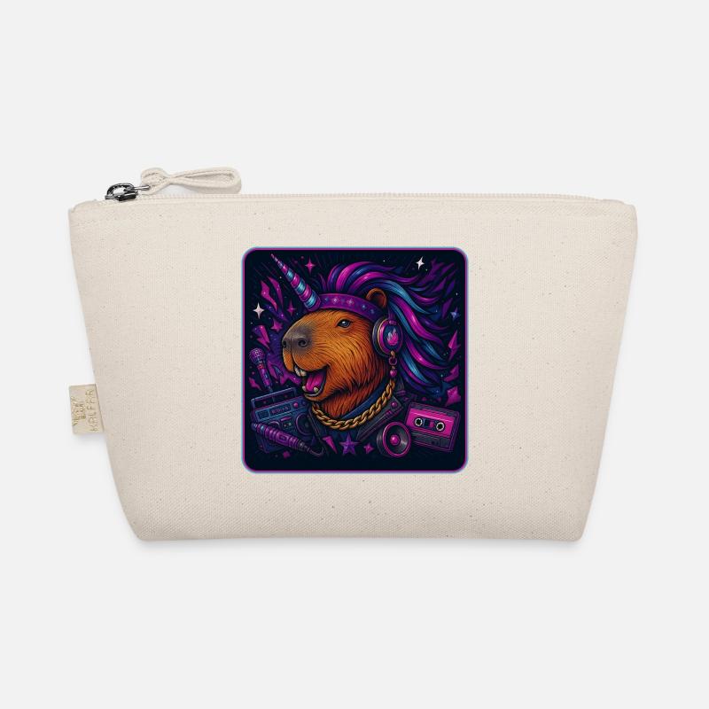 Capybara Unicorn Retro DJ Trousse biologique