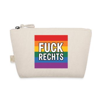 Fuck Rechts - Antifa Tee - Bio-Täschchen - Natur - Vorne