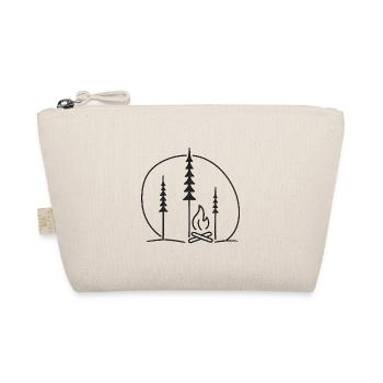 Idée cadeau nature pour silhouette de feu de camp en forêt - Trousse biologique - nature - Devant