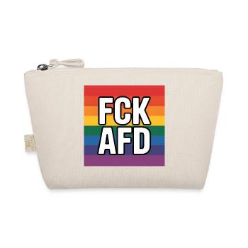 FCK AFD - Antifa Tee - Bio-Täschchen - Natur - Vorne