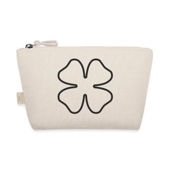 Shamrock Lucky Charm – Minimalist Design - Organic Pouch - nature - Front