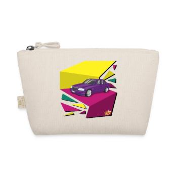 Voiture violette en géopattern néon - Trousse biologique - nature - Devant