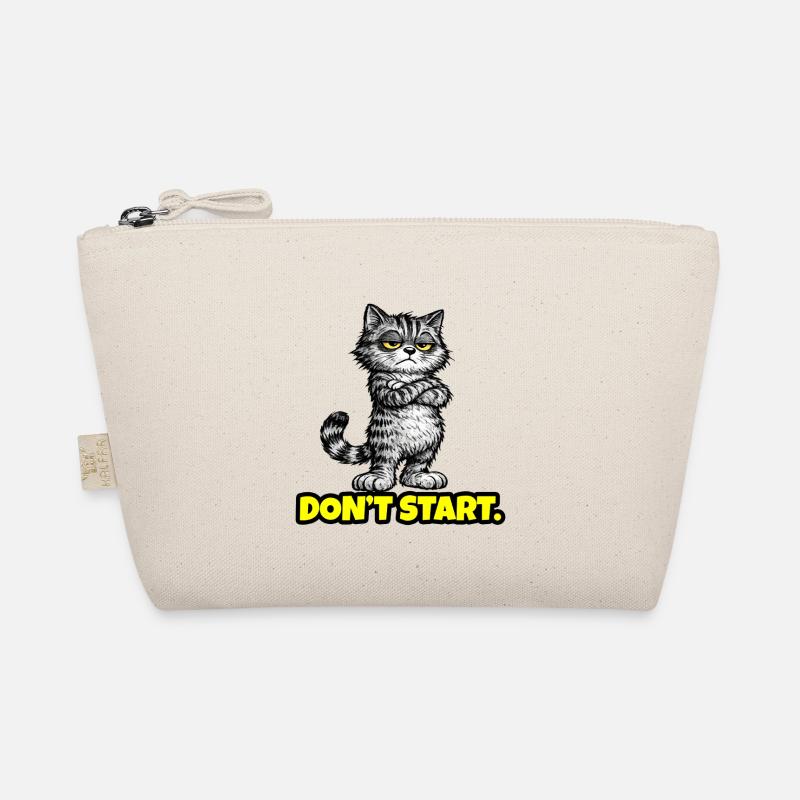 Don’t Start. – Grumpy Katze (Attitude) CAT Bio-Täschchen