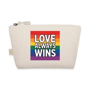 Liebe gewinnt immer – Pride Tee - Bio-Täschchen - Natur - Vorne