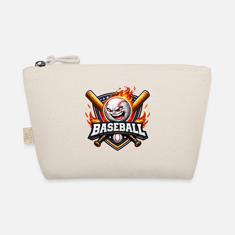 Flammendes Baseball-Maskottchen Bio-Täschchen