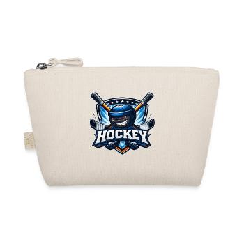 Hockey mascot with sticks - Organic Pouch - nature - Front