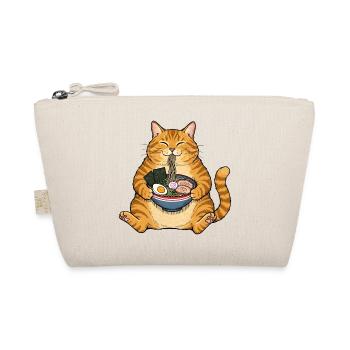 Noodle Cat - Ramen Cat Japanese Kawaii Ramen Neko - Organic Pouch - nature - Front