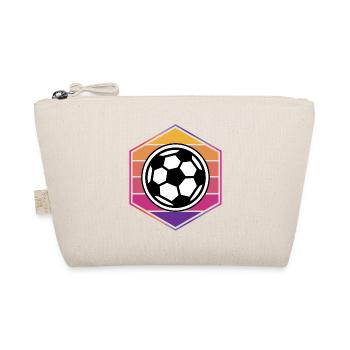 Fußball Ball Vintage - Bio-Täschchen - Natur - Vorne