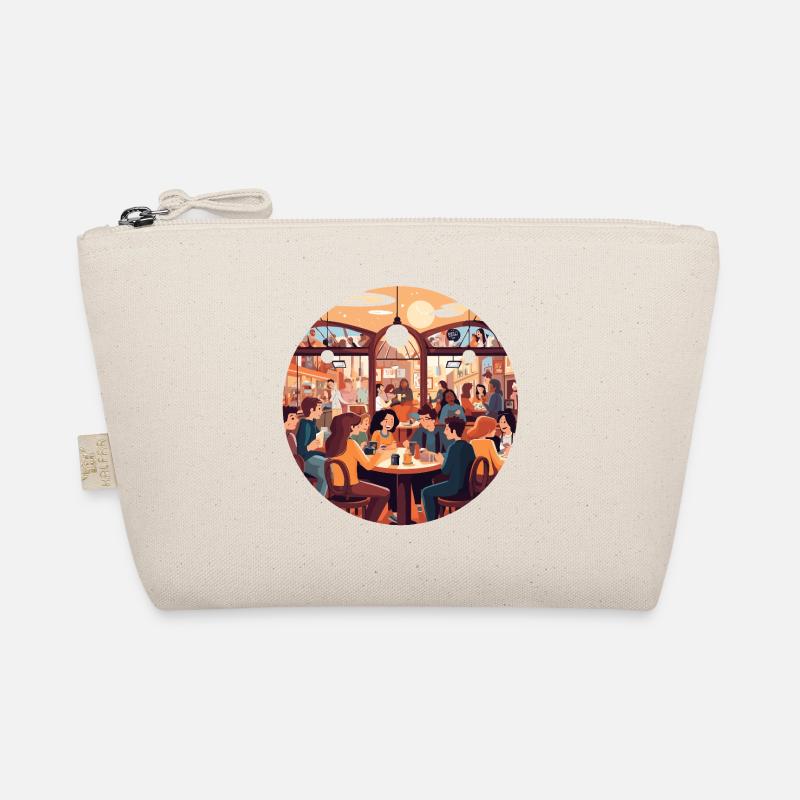 Cafe conversations in the evening light Organic Pouch