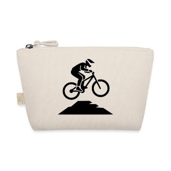 MTB Sprung Biker Silhouette - Bio-Täschchen - Natur - Vorne