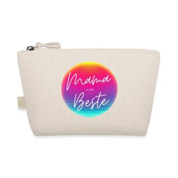 Maman est la meilleure ! Cercle néon personnalisable - Trousse biologique - nature - Devant